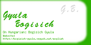 gyula bogisich business card